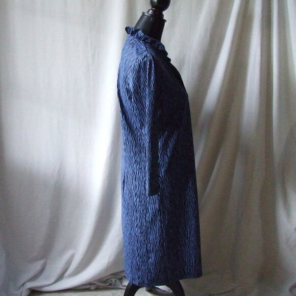 J McLaughlin dress Jaclyn black blue bow tie detail fairy feminine ruffle new - Picture 2 of 16